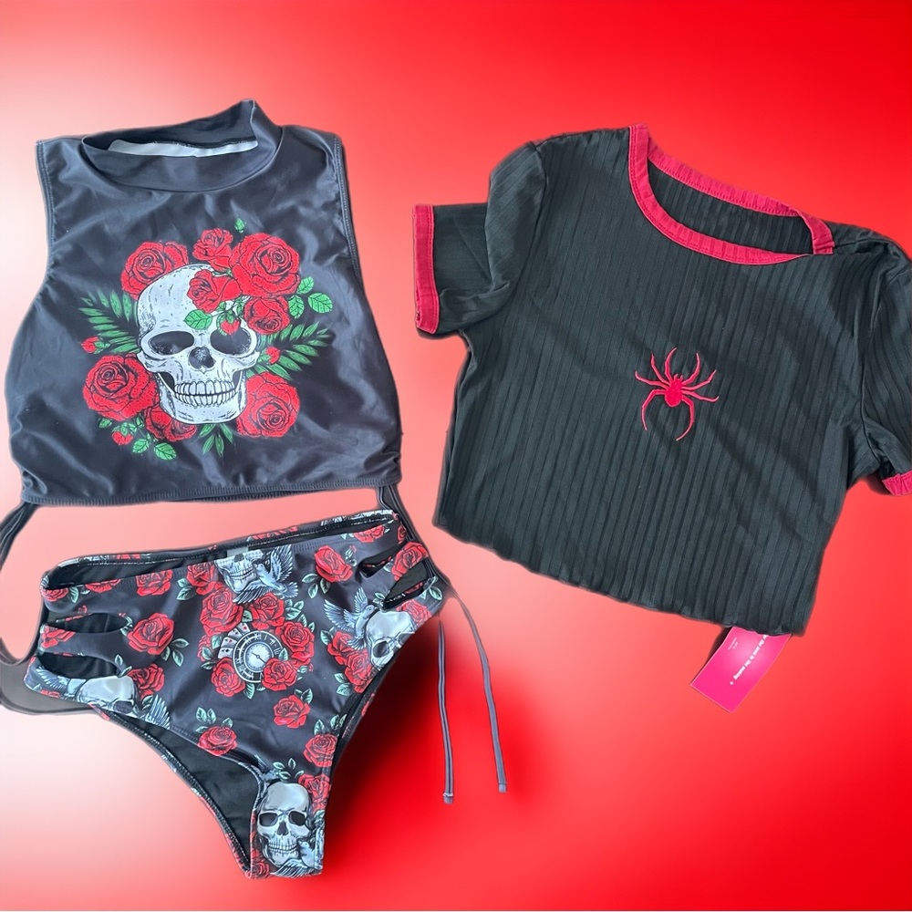 Three Piece Bathing Suit Set